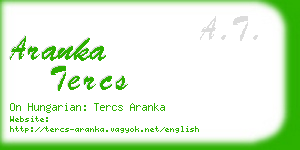 aranka tercs business card